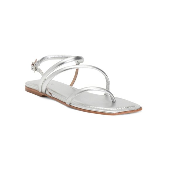 BERNARDO Silver Leather Odessa Sandals - Picture 1 of 2
